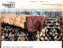 Tablet Screenshot of customwoolenmills.com